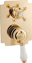 Смеситель Migliore Ermitage 18633 С ВНУТРЕННЕЙ ЧАСТЬЮ, для ванны с душем, золото