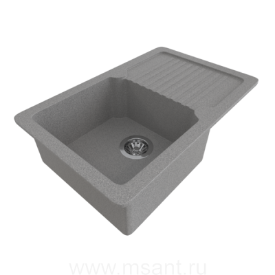 Мойкa MIXLINE ML-GMS24 СТАНДАРТ с крылом , темно-серый (309), 765*490*200мм