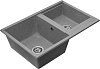 Мойка кухонная AQUATON Делия 78 DBL серая