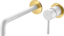 Смеситель Boheme Uno 465-WG С ВНУТРЕННЕЙ ЧАСТЬЮ, для раковины, white gold