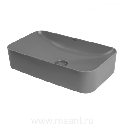 Раковина накладная ABBER Rechteck AC2204MG серая матовая