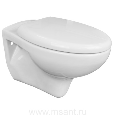 Унитаз подвесной Azario STELLA 370х400х550 ободковый, с быстросъемным сидением микролифт, белый