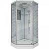 Душевая кабина Niagara Lux NG-7701DW (90x90х210) низкий поддон(15см),дверь распашная,стенки серебро,3 места 
