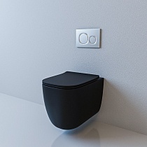 Унитаз подвесной GARANT (Matt Black). Размер: 510x350x360