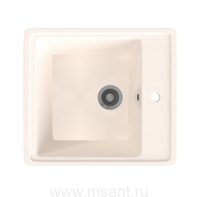 Мойкa MIXLINE ML-GMS10 СТАНДАРТ прямоугольная, белый (331), 460*505*190мм