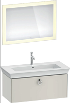 Мебель для ванной Duravit White Tulip 105 с ручкой, скандинавский белый шелковисто-матовый