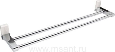 Полотенцедержатель Wasserkraft Leine White K-5040White двойной