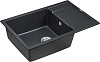 Мойка кухонная Paulmark PM317850-BLM черный металлик