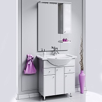 Мебель для ванной Aqwella Барселона Люкс 75 с бельевой корзиной