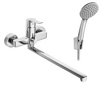 Смеситель Santek Найра для ванны-душа длинный излив, с аксессуарами, хром WH5A12001C001