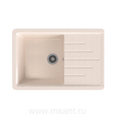 Мойкa MIXLINE ML-GMS07 СТАНДАРТ с крылом, бежевый (328), 750*495*190мм
