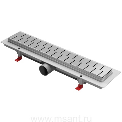 Душевой лоток AZARIO D40 Medium 850 мм, боковой слив, пластиковый, решетка из нержавеющей стали (AZ-CH 850 M)