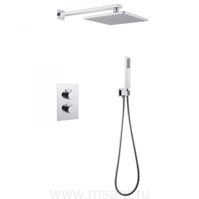 Душевая система ABBER Weiss Insel AF8051 скрытого монтажа без излива, термостат, хром