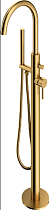 Смеситель Omnires Y Y1233GLB С ВНУТРЕННЕЙ ЧАСТЬЮ напольный, для ванны с душем, брашированное золото