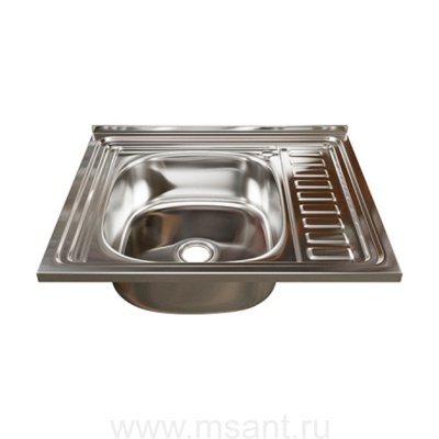 Мойка 60х50 (0,8) лев вып 3 1/2 MIXLINE 18см с сифоном