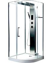 Timo Premium ARMO душевая кабина (90*90*215), шт, стульчик прозрачный