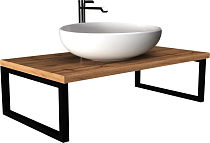 Столешница с раковиной 1MarKa Grunge Loft 100 бетон светлый