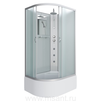 Душевая кабина Niagara Classic NG-2310-14RBKTG (120х80х210) высокий поддон(40см),стекло матовое 