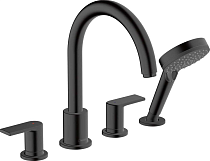 Смеситель Hansgrohe Vernis Shape 71459670 на борт ванны, черный