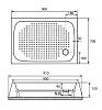 Душевой поддон прямоугольный RGW LUX/TN (Литой экран)