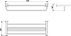 Полка Timo Selene 10058/00chrome для полотенец