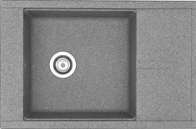 Мойка кухонная AQUATON Делия 78 серая