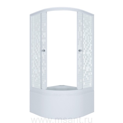 Душевой уголок Triton Стандарт 90х90 Б АКВА - МОЗАИКА с поддоном +сифон E410CL