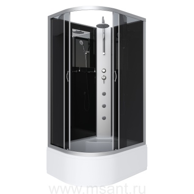 Душевая кабина Niagara Classic NG-2510-14RBKTG (120х80х210) высокий поддон(40см),стекло тонированное 