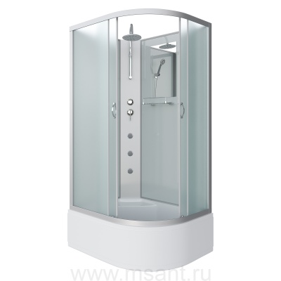 Душевая кабина Niagara Classic NG-2310-14LBKTG (120х80х210) высокий поддон(40см),стекло матовое 