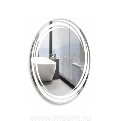 Зеркало AZARIO Нормандия 570х770 LED-подсветка с диммером, сенсорный выключатель