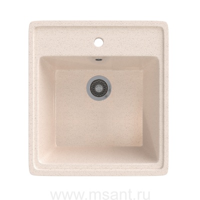 Мойкa MIXLINE ML-GMS10 СТАНДАРТ прямоугольная, бежевый (328), 460*505*190мм