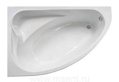 Акриловая ванна BAS Милан 170x110 L на каркасе