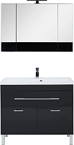 Мебель для ванной Aquanet Верона 100 черная, 1 ящик, 2 двери