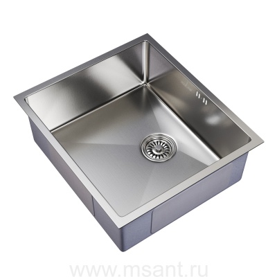 Мойка подст.монтаж 50х44 (3,0) вып 3 1/2 MIXLINE PRO 20см с сифоном (сатин)