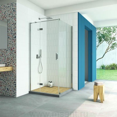 Душевой уголок Vegas Glass AFP-Fis Retta 90*120 08 crystalvision L профиль глянцевый хром стекло crystalvision