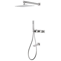 Душевая система ABBER Rund AF8717SP скрытого монтажа с изливом, сатин