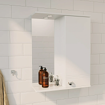 Зеркало 1MarKa Story 58 R, белый глянец