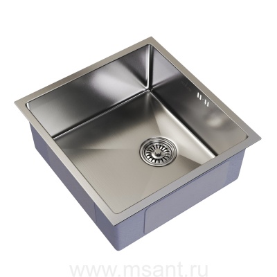 Мойка подст.монтаж 45х42 (3,0) вып 3 1/2 MIXLINE PRO 20см с сифоном (сатин)