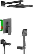 Душевой комплект Timo SeleneSX-3069/03SM черный, С ВНУТРЕНН…
