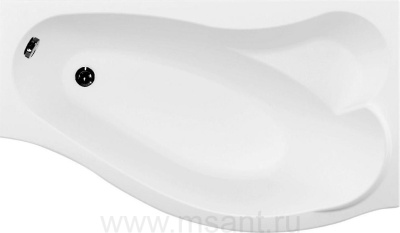 Акриловая ванна Aquanet Palma 170x90/60 R (с каркасом)