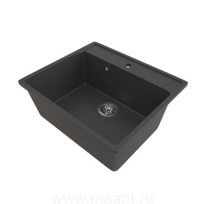 Мойкa MIXLINE ML-GMS21 СТАНДАРТ прямоугольная, черный (308), 565*505*200мм