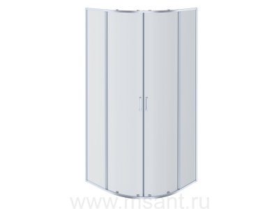 AQUATEK AQ NAA 2142-90 (новый артикул AQ ARI RO 09020CH) Душевой уголок 1/4 круга, двери раздвижные 900x900x2000, профиль хром, стекло прозрачное