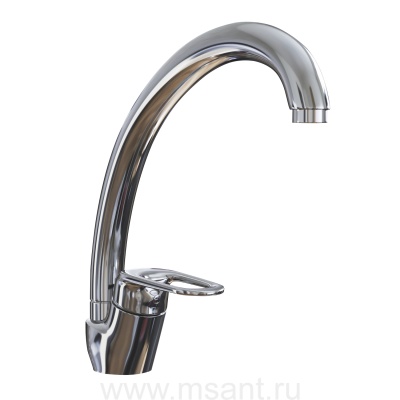 Смеситель для кухни 40k MIXLINE ML05-032 высокий излив с/отв боковая п/гайку (без подводки)