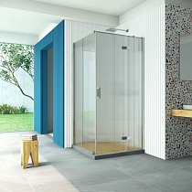 Душевой уголок Vegas Glass AFP-Fis Retta 100*110 08 Moru R профиль глянцевый хром стекло Moru