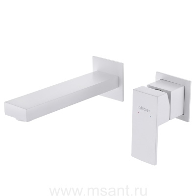 Смеситель ABBER Daheim AF8212W для раковины скрытого монтажа, белый матовый