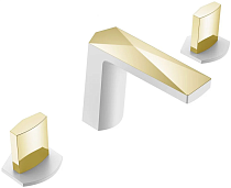 Смеситель для раковины Boheme Venturo 150-WG-ICE белый, золото