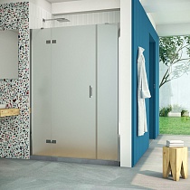 Дверь в душевой проем Vegas Glass AFP-F Retta 130 08 10 L профиль глянцевый хром стекло сатин