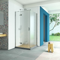 Душевой уголок Vegas Glass AFP-Fis Retta 100*110 08 02 L профиль глянцевый хром стекло шиншилла