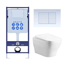 Set AQUATEK АМАДЕО cm (рама AQUATEK Standard INS-0000012 с звукоиз.прокладкой+крепеж KKI-0000002+кнопкаKDI-0000009+унитаз АМАДЕО AQ1180-00 с сиденьем мткролифт