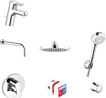 Душевой комплект Kludi Pure&Easy 376300565 С ВНУТРЕННЕЙ ЧАСТЬЮ